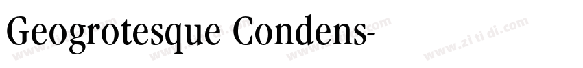 Geogrotesque Condens字体转换